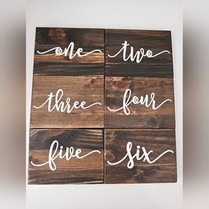Rustic Wooden Number Signs for Parties